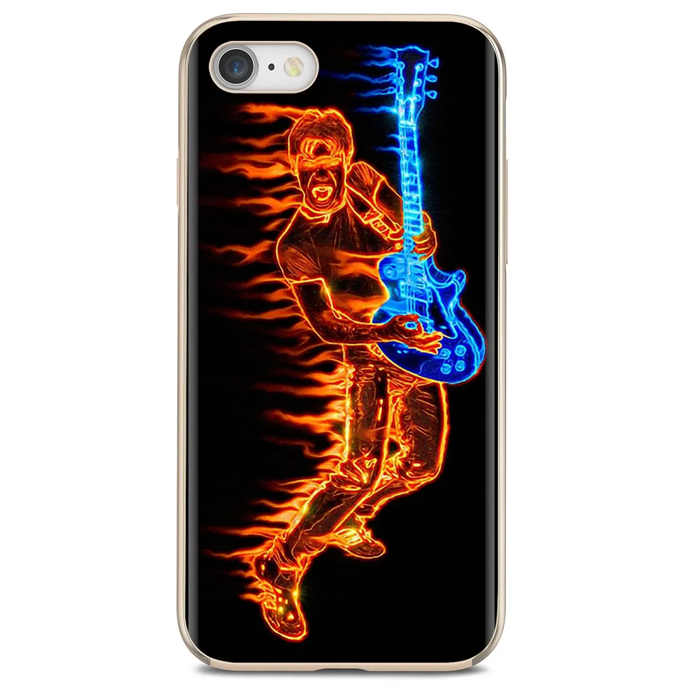 Мягкий Тонкий силиконовый чехол из ТПУ с рисунком Водяной и огненной гитары для