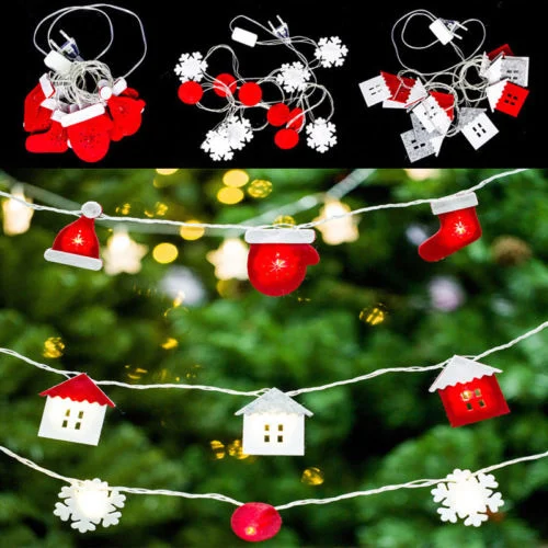 Рождественская подвеска украшения в виде капли светодиодная гирлянда на