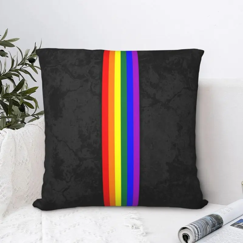 Модные рваные ЛГБТ гордость флаг полоса Подушка Чехол домашний декоративный