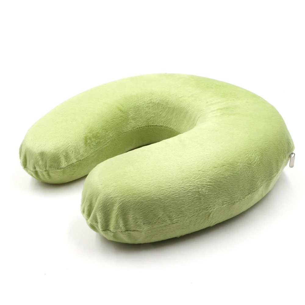 Fruit Green2 Подушка u-образной формы для путешествий с эффектом памяти, массажные подушки для шеи, постельные принадлежности, комплект для путешествий с 3D масками для глаз, беруши, роскошная сумка - Цвет: Fruit Green2