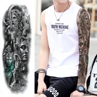 Водостойкая временная татуировка-наклейка, змея, медуза, греческая мифология, римский солдат, на всю руку, флэш-тату, для мужчин, женщин, мужчин