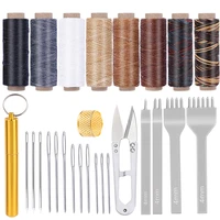 nonvor professional leather sewing craft tools kit waxed thread hand sewing stitching punch carving work saddle accessories