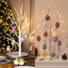 60 см березовый светодиодный светильник, пасхальные украшения для дома, пасхальное яйцо, подвесное дерево, Свадебный декор, счастливый Пасхальный подарок, украшения для дома