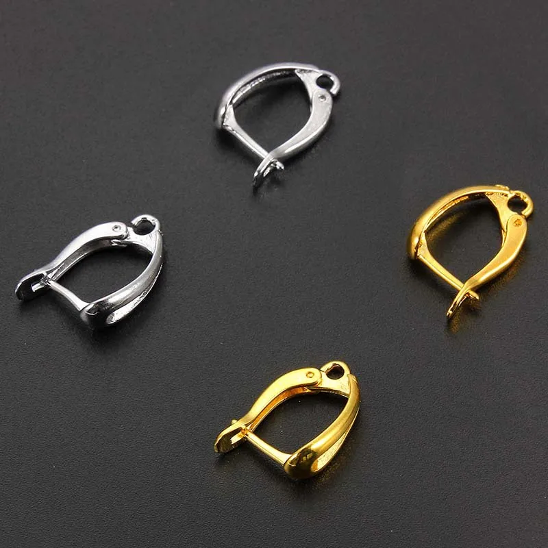 

Peixin 17x12mm Brass Gold/Silver color Earring Hooks Accessories Crystal stud earrings hook for handmade Earrings Jewelry Making