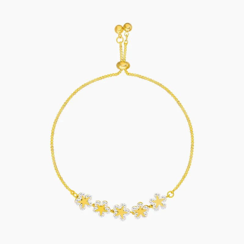 Корейские нежные циркониевые браслеты с цветами для женщин и девочек новинка 2020