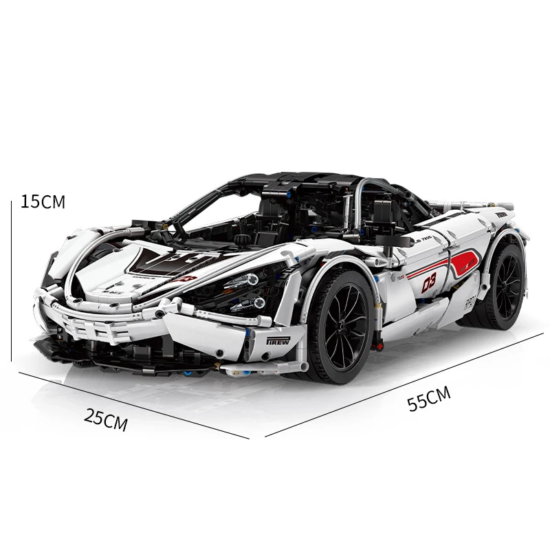 

New MOC High-Tech The APP RC 720S P1 Hypercar 1:8 Model Building Blocks Bricks Creative Super Sport Car Toys for Kids Gifts
