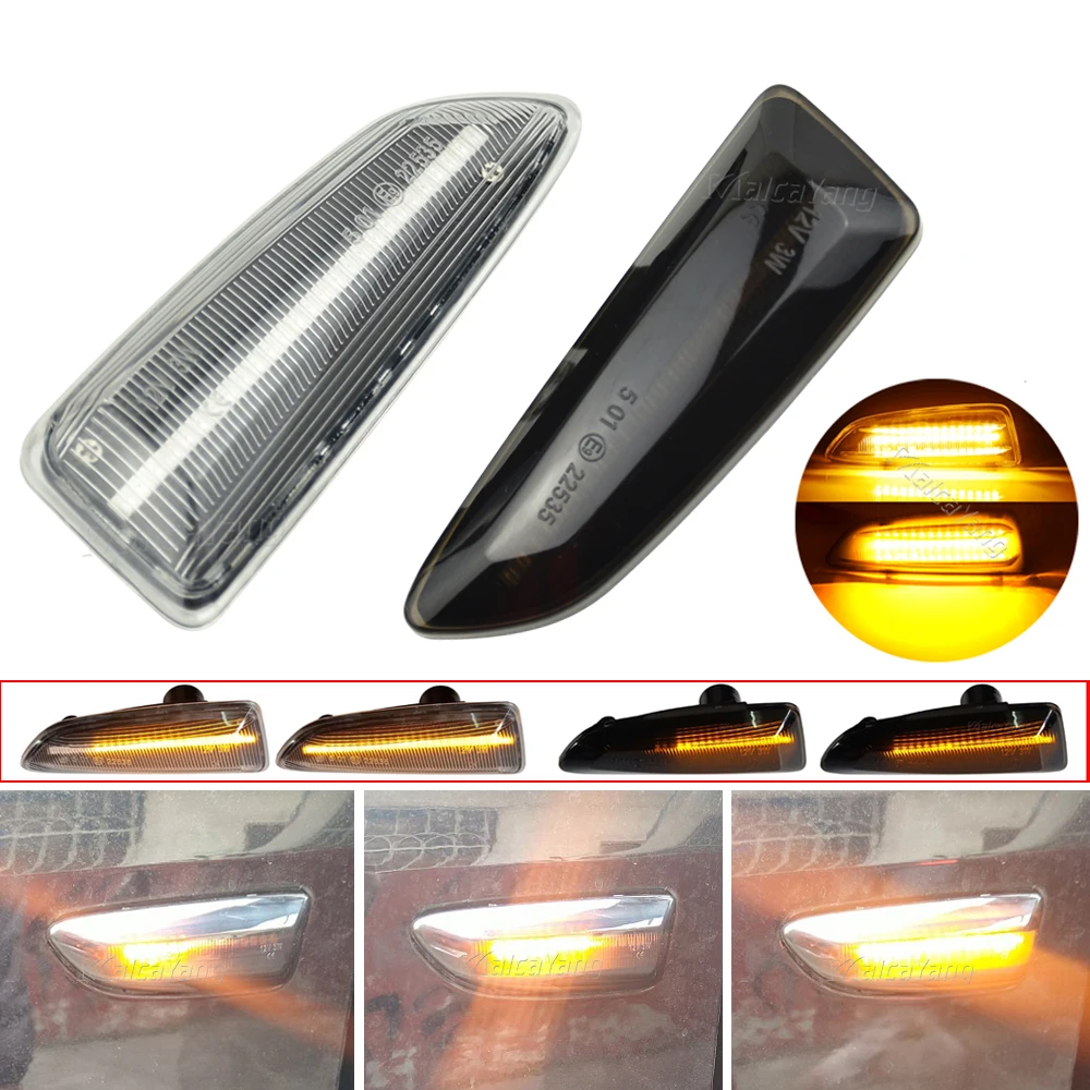 

2Pcs For Buick Regal Opel Zafira Tourer C Astra J K Grandland X Crossland X Insignia B Led Dynamic Side Marker Turn Signal Light