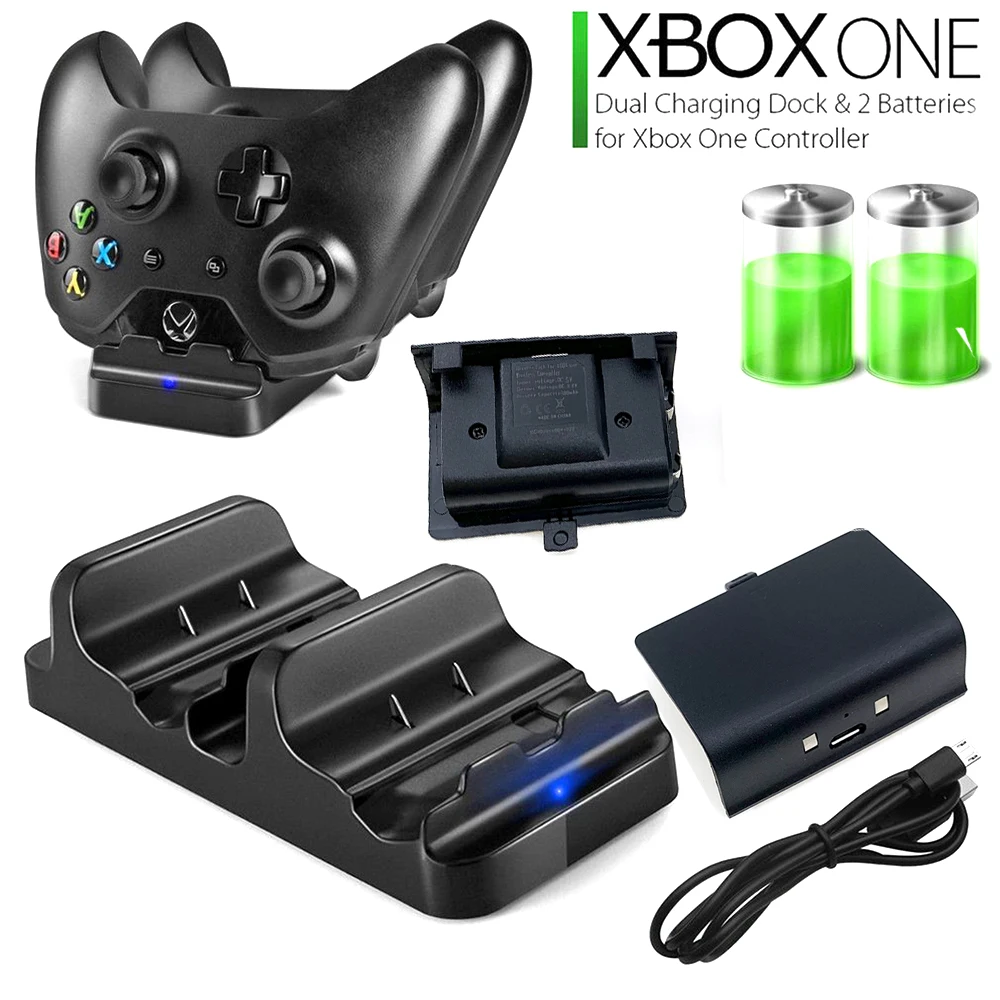 Двойная зарядная док-станция зарядное устройство с 2 перезаряжаемыми батареями