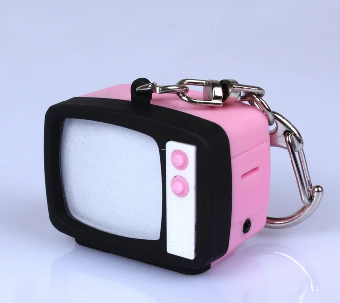 

Old fashion TV keychain Flashlight Led keyring with sound keychain Children Toys gift car keyring Christmas gift