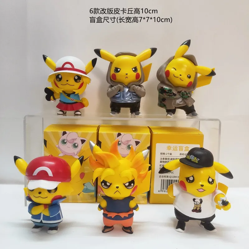 

Pokemon Anime Surrounding A Set of Six Desktop Ornaments, Hand-made Hobby Action Toy Dolls, Christmas Gifts