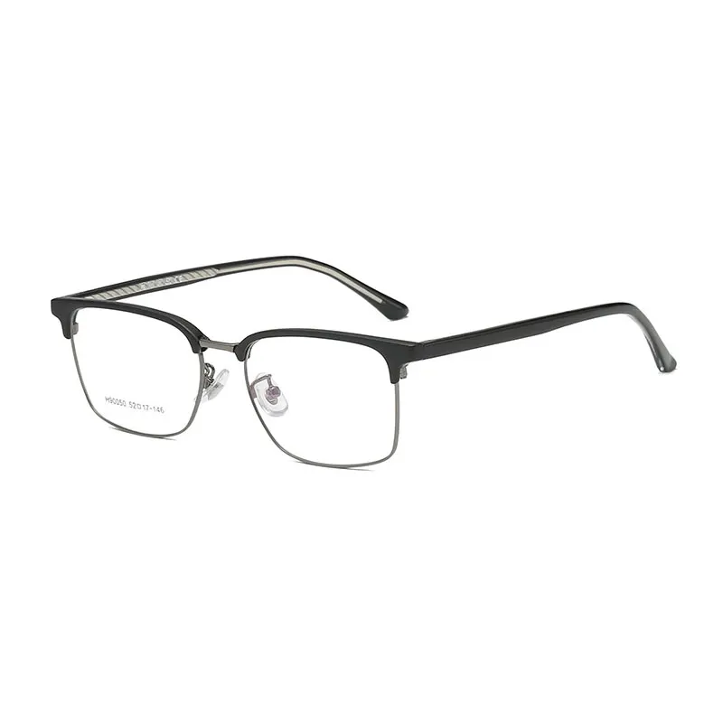 

Glasses For Man Full Rim Metal and TR90 Frame Eyewears Retro Casual Transparent Browline Frame Optical Spectacles