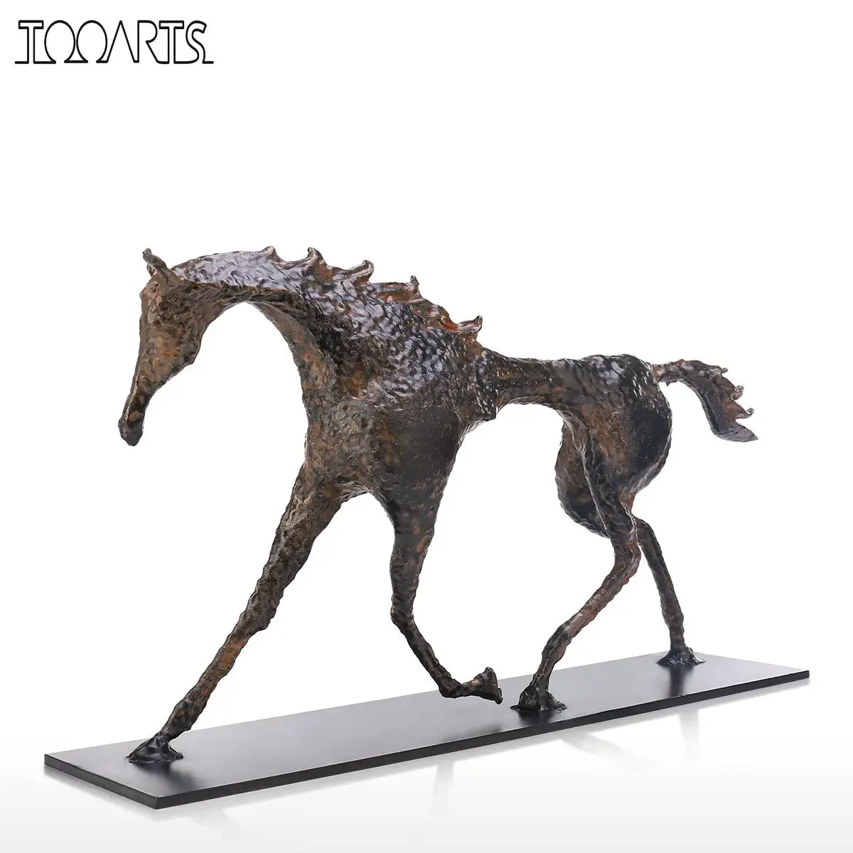 Tooarts художественный Декор чугунная лошадь Скульптура рукоделие идеальный для