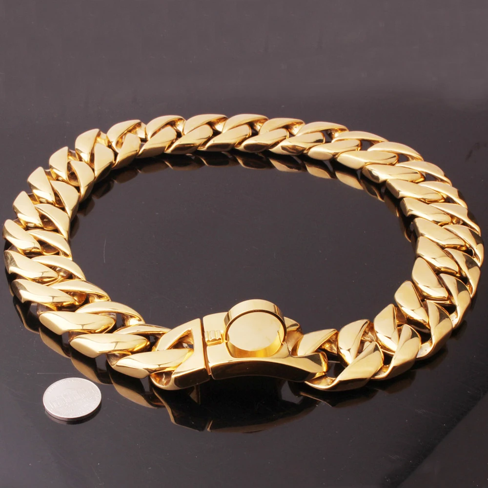 30 мм широкая цепочка для собак ошейник чокер из прочной хромированной стали