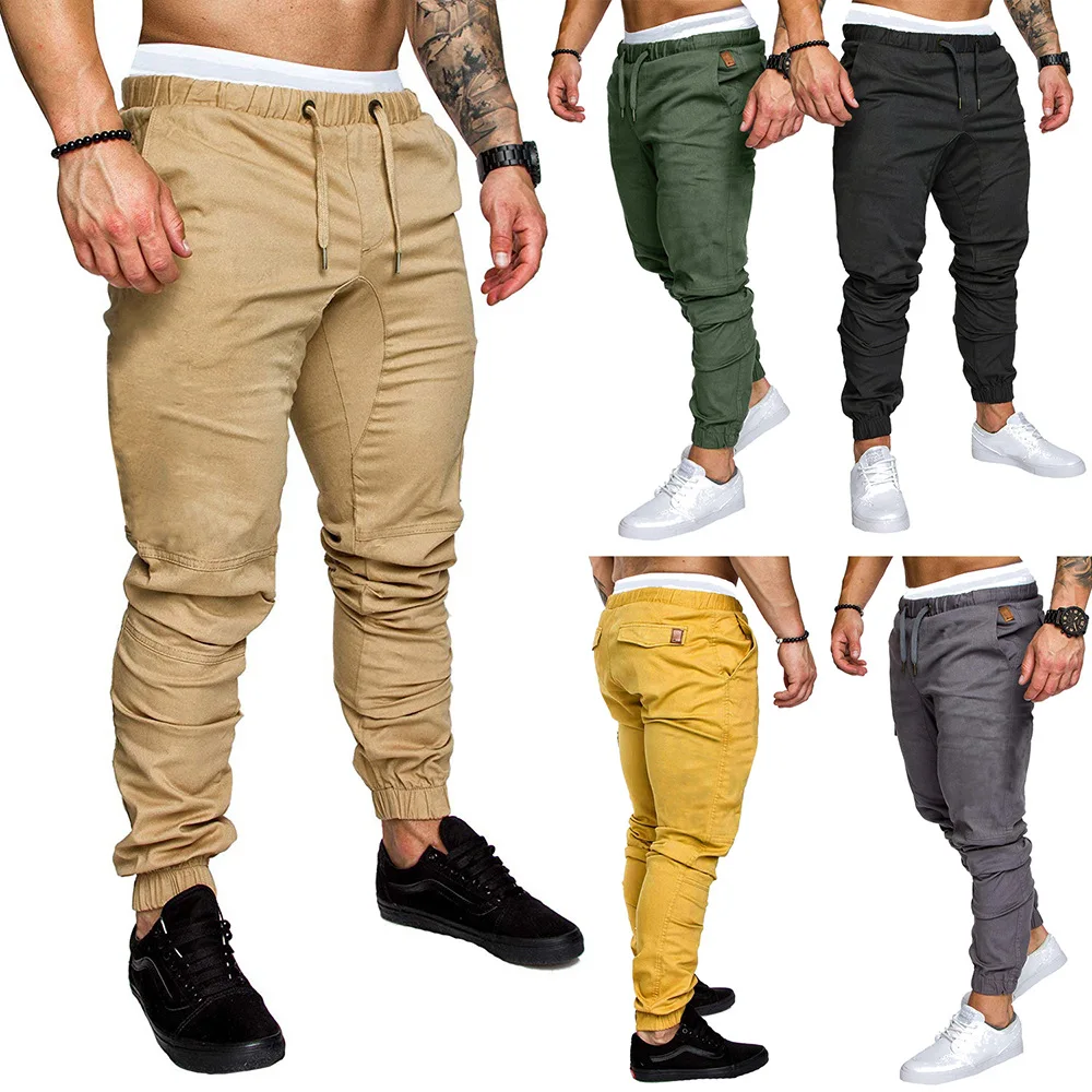 

SKU: 3434 men's casual pants, cross-border European yards elastic motion collapse height of trousers