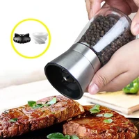 pepper grinder 2 in 1 stainless steel manual salt and pepper mill grinder spice shakers kitchen tools accessories for cooking