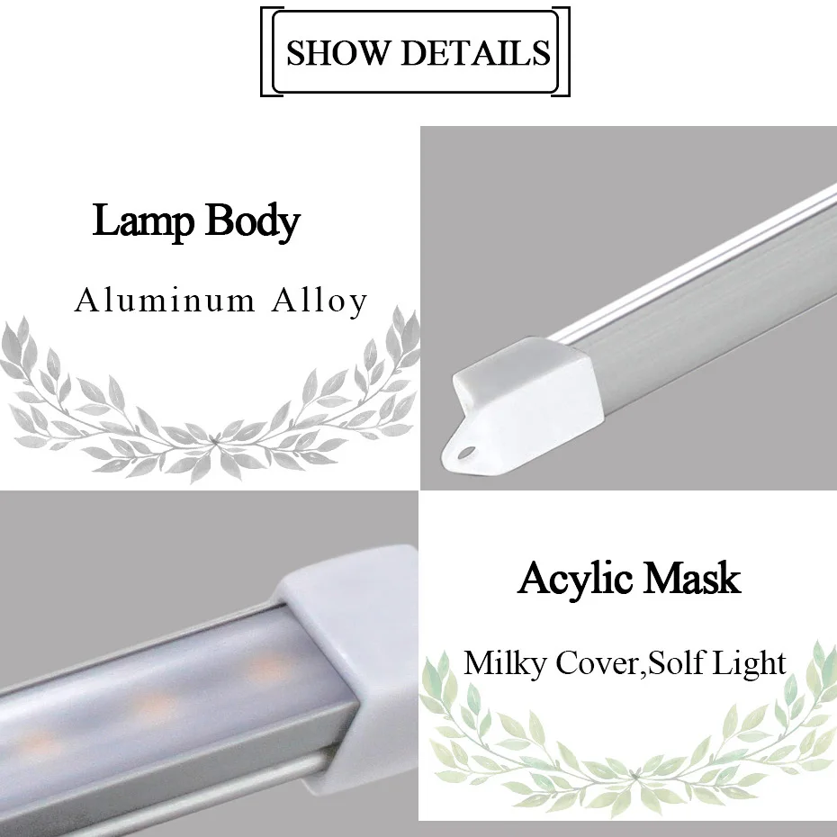 5V Modern Table Lamp with Usb Port 3W/5W Dimmable LED Reading Book Light Super Bright Bar for Kitchen Office Study | Лампы и освещение