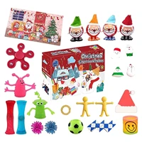 1 set christmas advent countdown calendar fidget toys kit popet stress relief squeeze toys pack christmas tree squishy kids toys