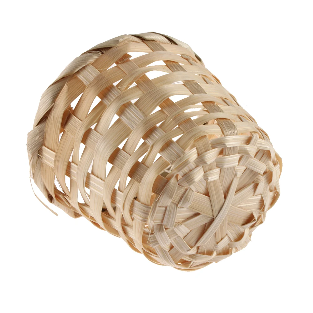 1PCs Small Basket Desktop Finishing Home Storage Bamboo Weaving Products Sundries Organizer Rattan Plant Box Wicker | Дом и сад