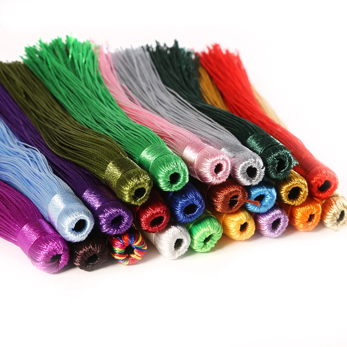 2 шт. 12 см Смешанные хлопковые шелковые кисточки серьги Очаровательные Подвески