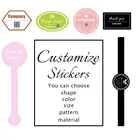 Наклейка с логотипом 100 шт., прозрачная коробка из крафтовой бумаги для школьных предупреждений и свадеб с QR-кодом на заказ