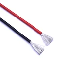 Гибкий Мягкий силиконовый провод, 5 м, черный, красный, 16awg, стойкость к высоким температурам-60 C до + 200 C 2,5 м, черный + 2,5 м красный