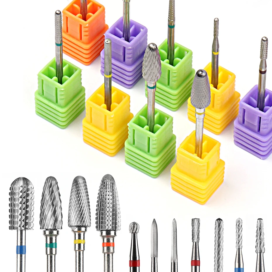 Вольфрамовая стальная фреза 30 типов фрезы для ногтей профессиональные