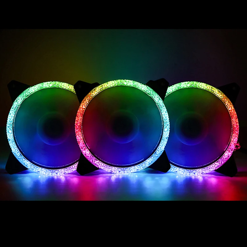 Кулер для ПК чехол вентилятор 120 мм Алмазный Rgb 3Pin большой 4Pin бесшумный 11 лопастей