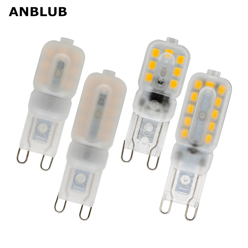 Диммируемая Светодиодная лампа ANBLUB 2 шт. G9 220 В переменного тока SMD 2835