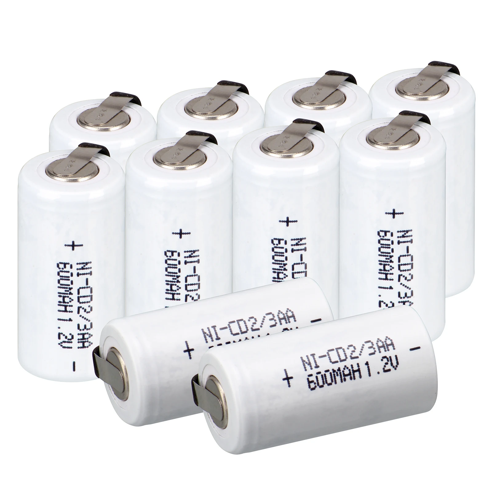 2~ 32 шт 1,2 v 600mAh ni-cd 2/3 aa Аккумуляторная батарея 1,2 v аккумуляторные батареи белые