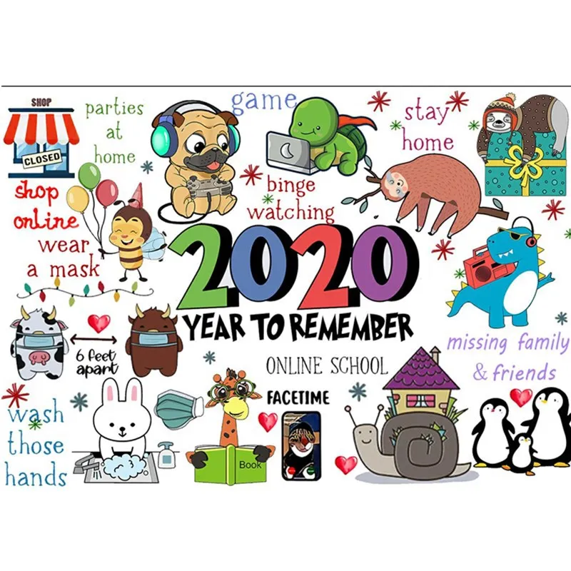 

1000 Pieces 2020 Commemorative Theme Series 3D DIY Jigsaw Puzzle 2021 Family Game Kids Educational Montessori Children Toys Gift