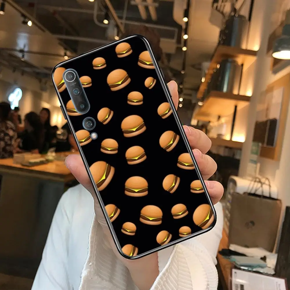 

McDonald's KFC Hamburger Phone Case For xiaomi mi11 5g 10 liti Ultra 9Pro SE 3 8 Note Anime Black Cover Silicone Back Pretty tpu