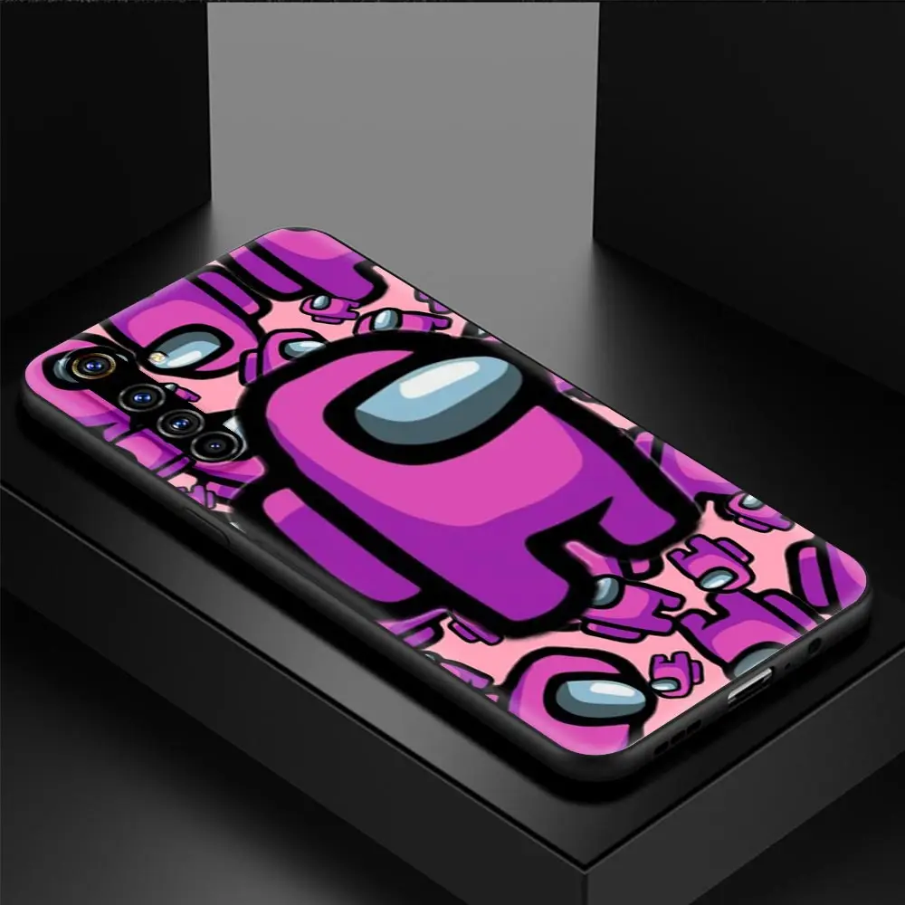 

Phone Case for Realme C3 5 6 6i 7 C11 XT X7 X50 7 Global Q2 Q2i Pro 5G Silicone TPU Shell Cover Coque Hot Among Us Game