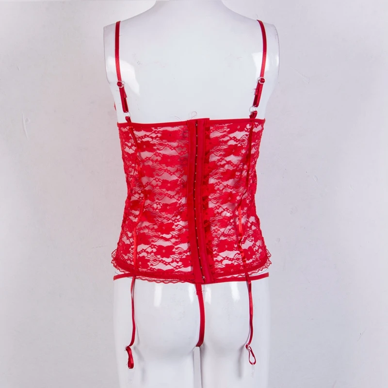 

G-string Nightwear Underwear 2xl Large Size Sexy Black White Red Sleepwear Women Lace Lingerie Babydolls Straps Bodysuit