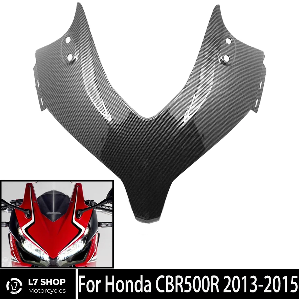 Motorcycle Fairing Carbon Fiber Headlight Head Cover High Quality ABS Injection Molding Fits Honda CBR500R 2013 2014 2015