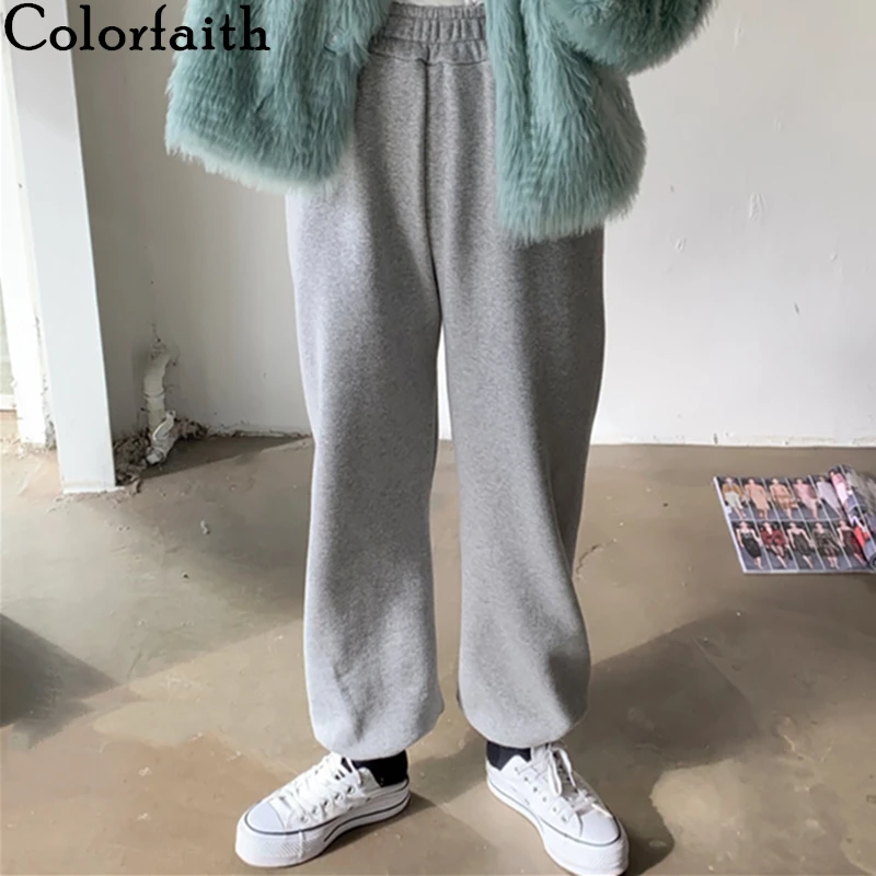 Colorfaith 2020 весна осень женские брюки эластичный пояс повседневные спортивные