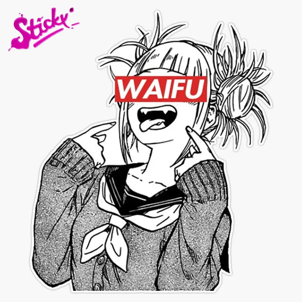 

STICKY Himiko Toga Waifu Red Style Vinyl Waterproof Sticker Decal Car Laptop Wall Window Bumper Sticker