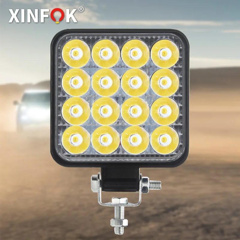 Автомобильные рабочие фары 48 Вт супер яркий светодиодный прожектор для