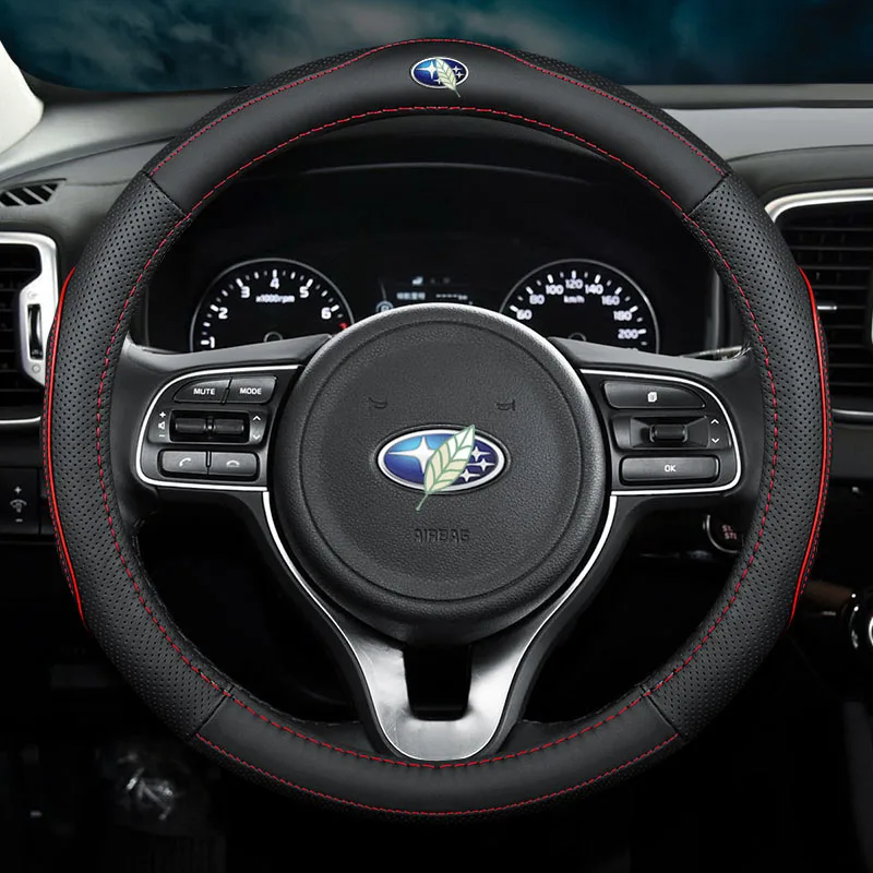 Автомобильные чехлы из натуральной кожи на руль для Subaru Foreste XV Impreza Wrx STI Liberty Legacy MK5