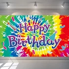 Фон для фотосъемки с изображением дня рождения, тематический фон с цветными брызгами