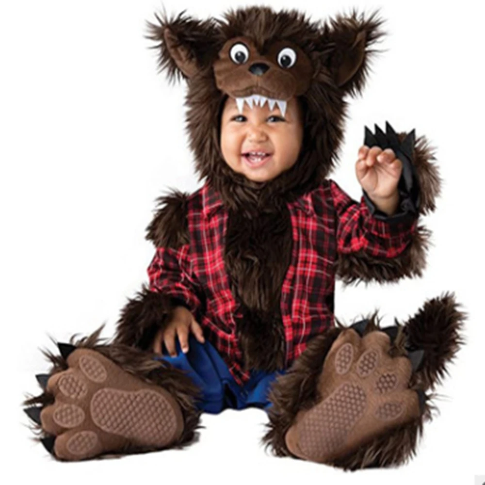 Чудо-сад малыши Волк Хэллоуин Косплей костюмы Рождество Пурим праздник