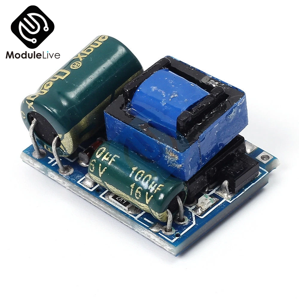 AC DC 5V 600mA блок питания 3W изолированный Переключатель 220V до понижающий модуль