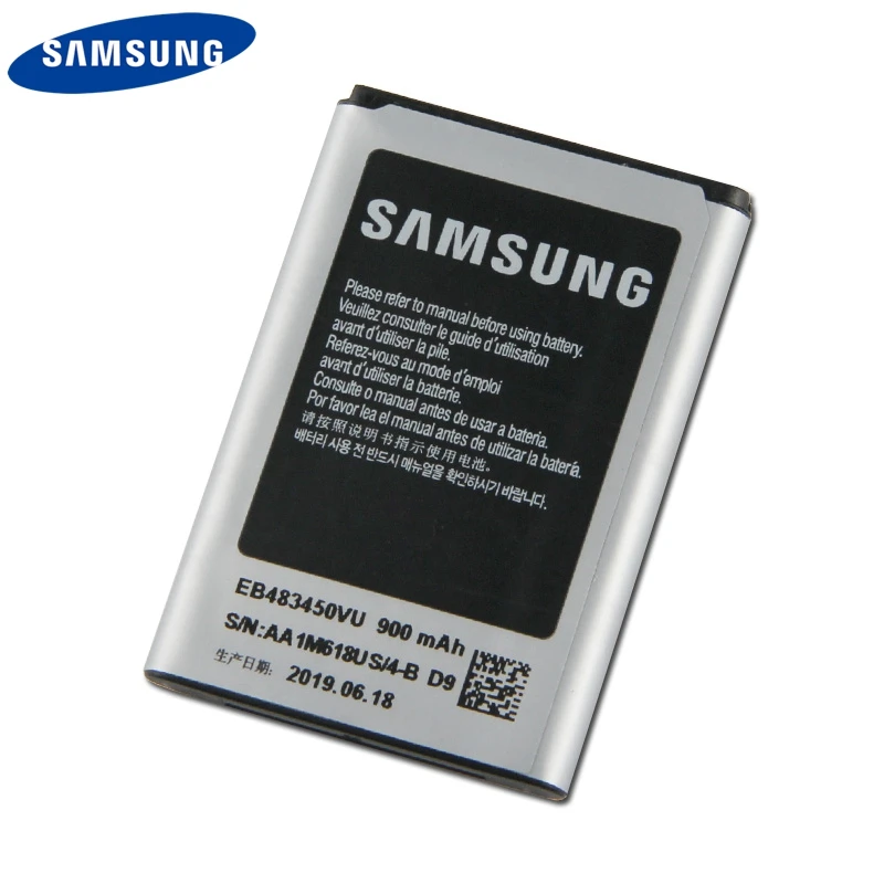 Оригинальная сменная батарея для телефона EB483450VU для samsung C5350 C3752 GT-C3630C GT-S5350 аутентичная аккумуляторная батарея 900 мАч