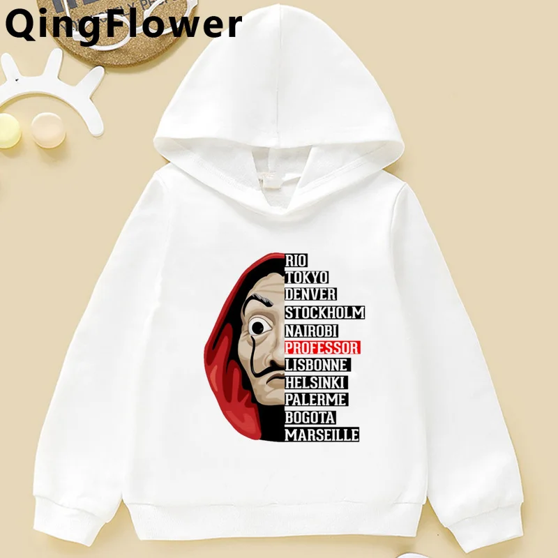 

Money Heist La Casa De Papel Bella Ciao House of Paper enfant children teens hoodie funny Fleece kawaii koszulki meskie baby