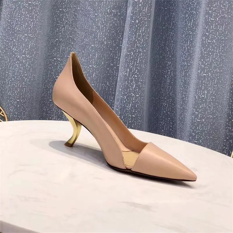 Scarpe donna/Женская обувь; туфли-лодочки с острым носком; однотонные черные женские туфли-лодочки без застежки на высоком каблуке; женская обувь; Zapatos De Mujer