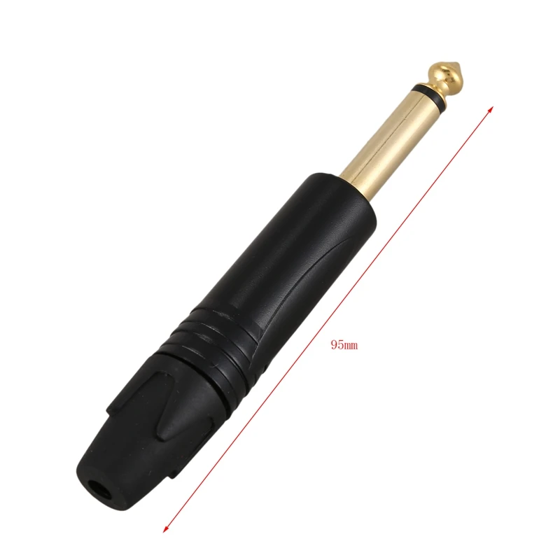 

Gold Plating 10Pcs Plug Mono Professional 2 Pole 6.35 Mm 6.5Mm Stereo Jack Plug Neutrik 6.35Mm Jack Black