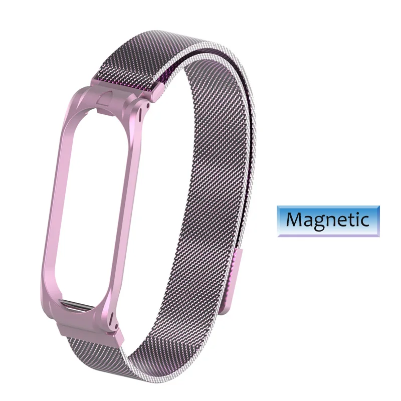 Magnetic pink Браслет Amazfeel для mi band 4 металлический ремешок mi band 4 ремешок на запястье из нержавеющей стали ремешок для mi band 3 mi band 3 ремень - Цвет: Magnetic pink