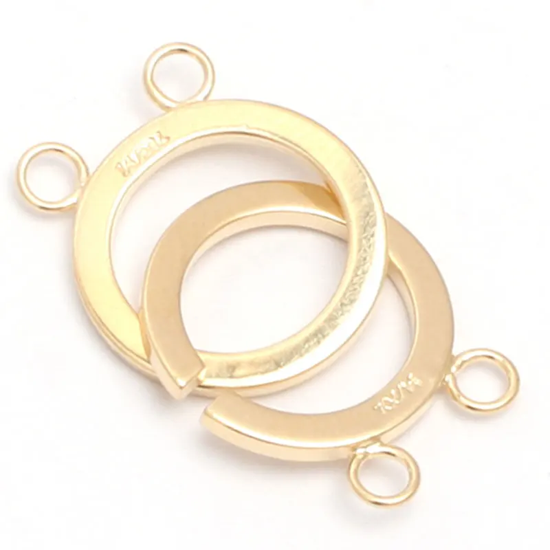 14K позолоченная застежка 12 мм 16 мм DIY Neckalce DIY Ювелирные изделия одна штука для продажи оптом - Цвет: 16mm gold   2 strand