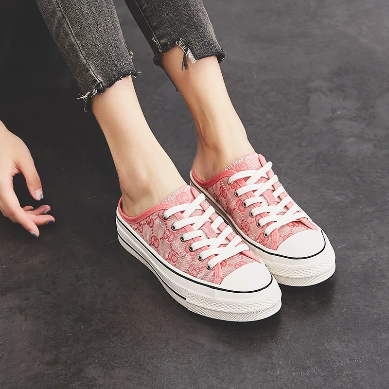 Новинка 2021 женские шлепанцы для весны и лета модная универсальная полотняная