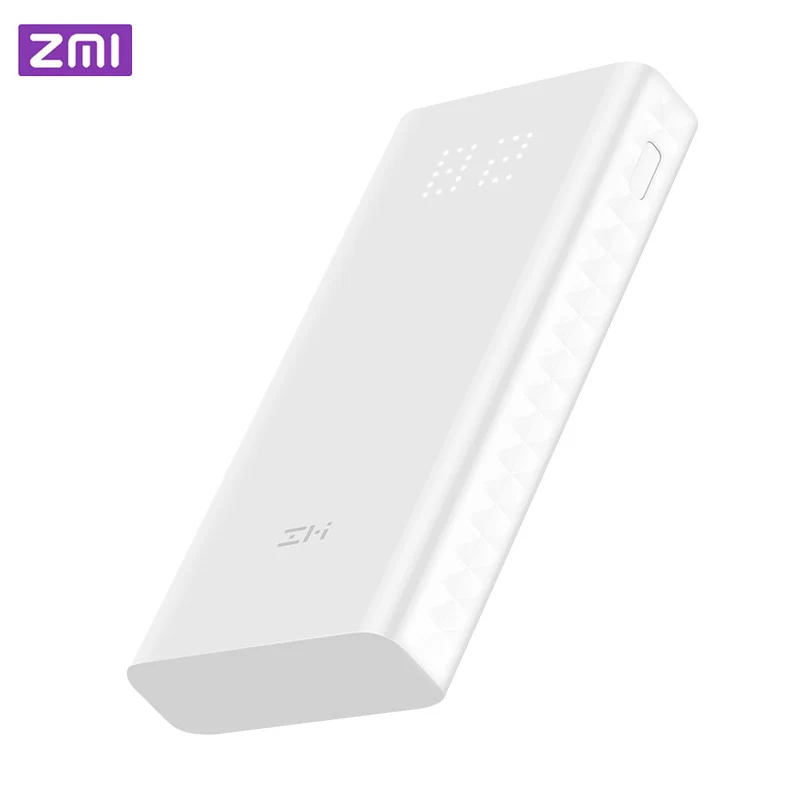 Портативное зарядное устройство ZMI QB821 20000 мАч с цифровым дисплеем двумя