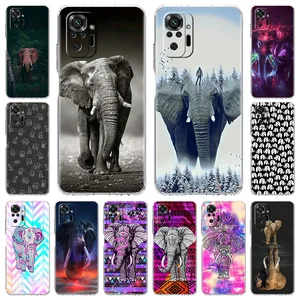 elephant transparent soft case for xiaomi redmi 8 8a 9a 9c 9 note 7 8 8t 9 9s 10 pro k40 mi poco x3 nfc m3 tpu shell coque bag free global shipping